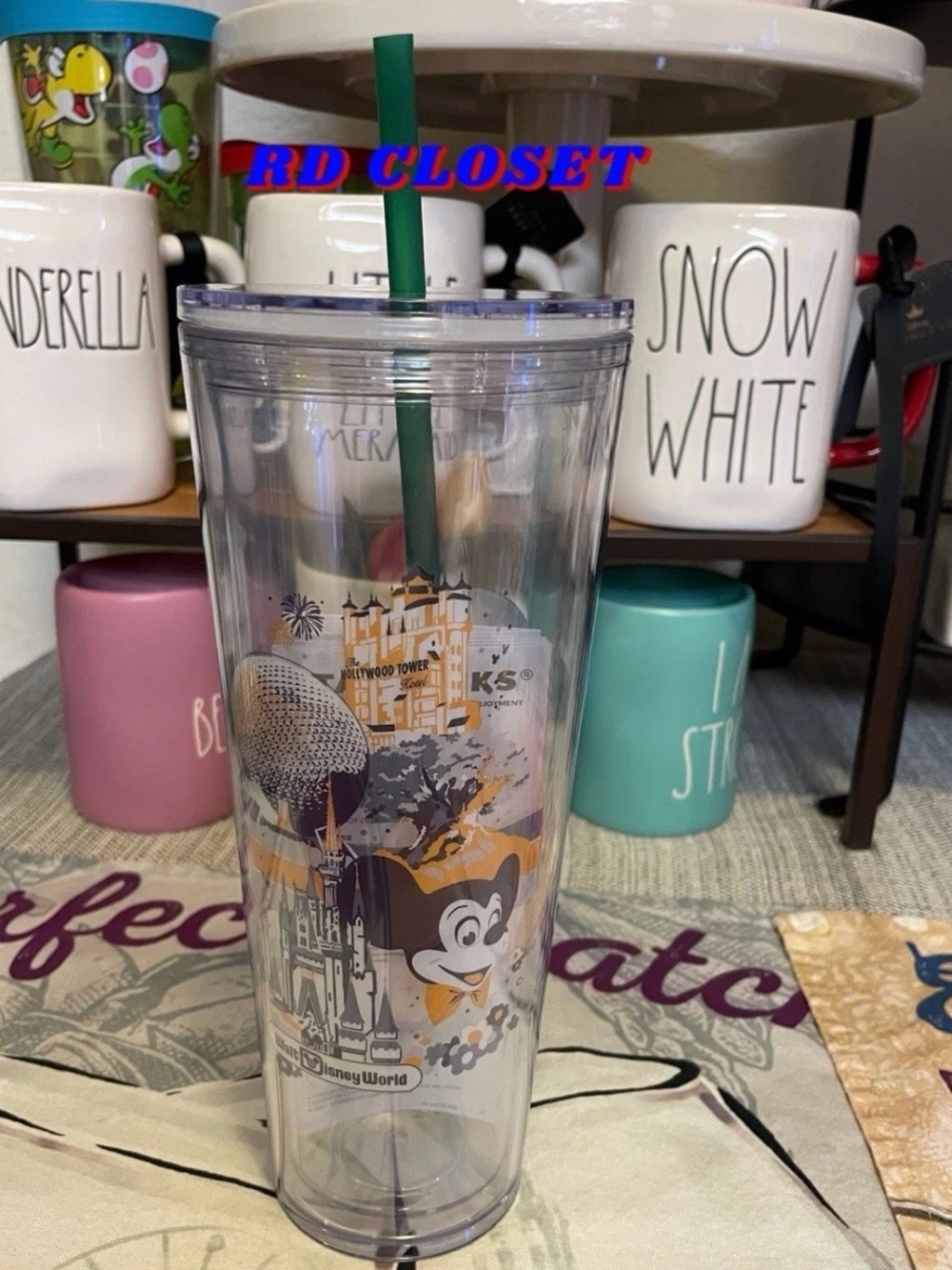 Mickey Mouse Disney Walt Disney World Resort Starbucks Tumbler With Straw.